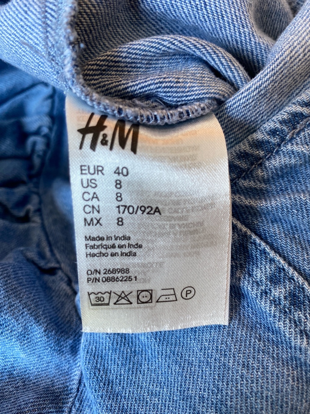 H&M Light Blue Denim Romper with Button Front - Picture 5 of 9